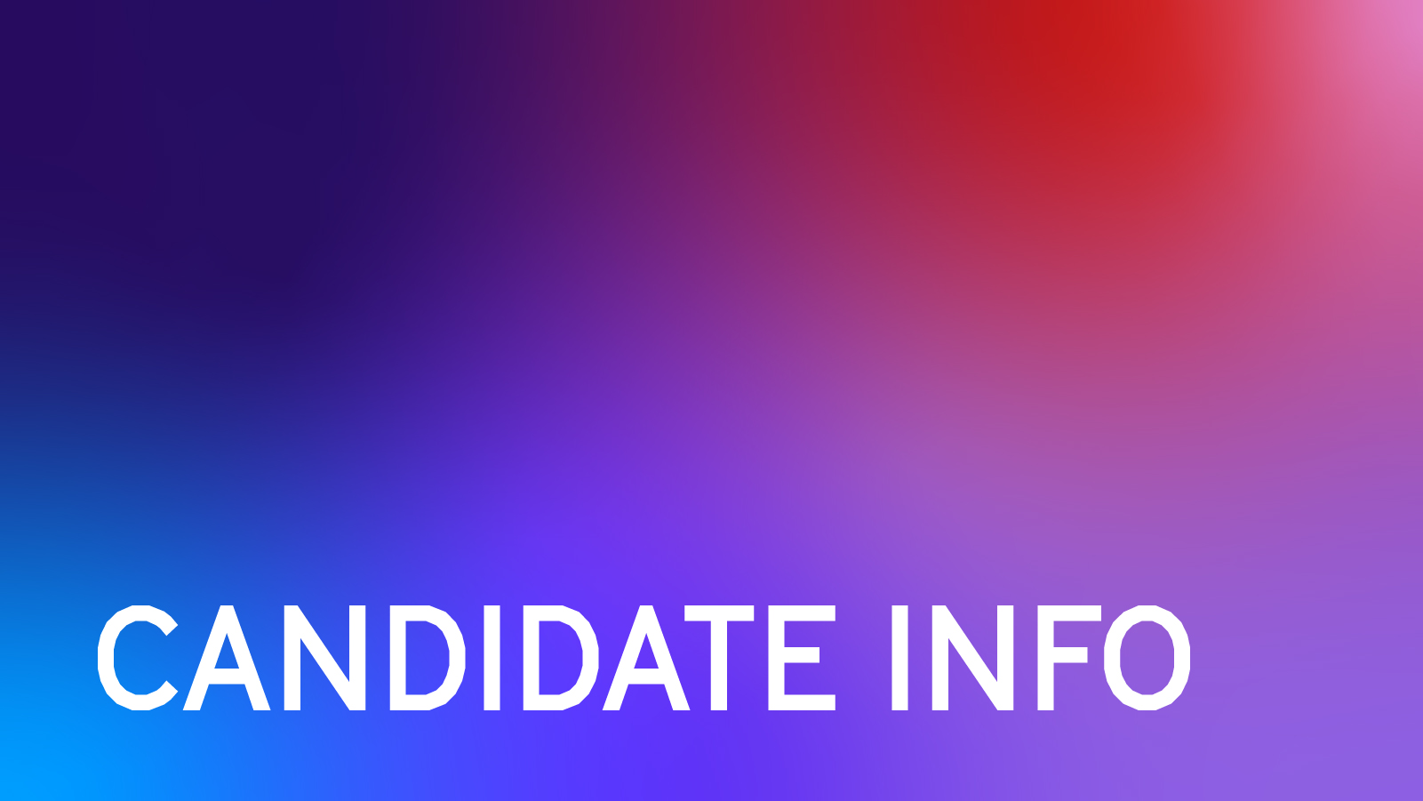 Student Rep Elections - Candidate Info and Rules